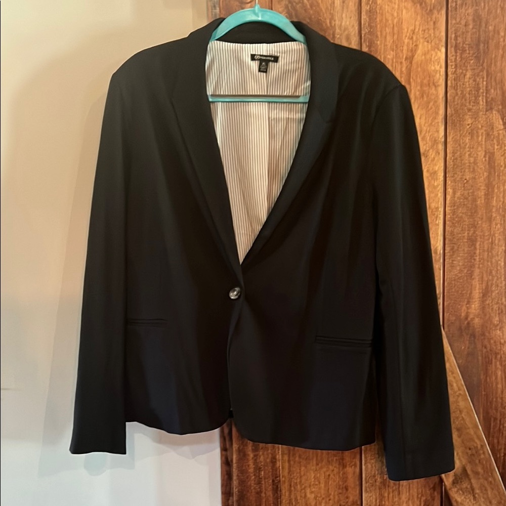 Versona Black Tailored Blazer Professional Suit Jacket